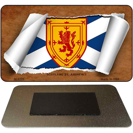 Scotland St. Andrews Flag Scroll Novelty Metal Magnet M-9325