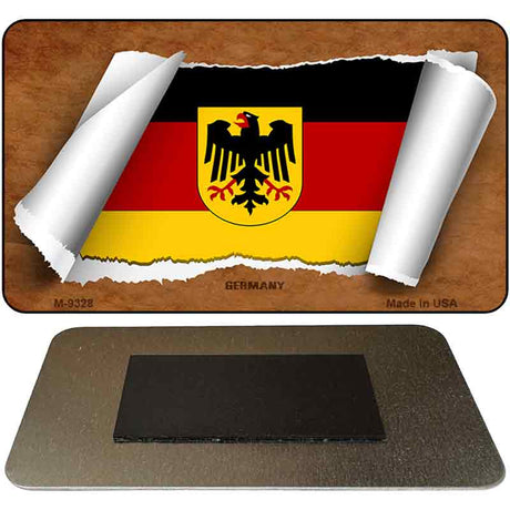 Germany Flag Scroll Novelty Metal Magnet M-9328