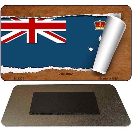 Victoria Flag Scroll Novelty Metal Magnet M-9333