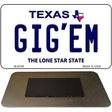 Gig'em Texas Novelty Metal Magnet M-9358