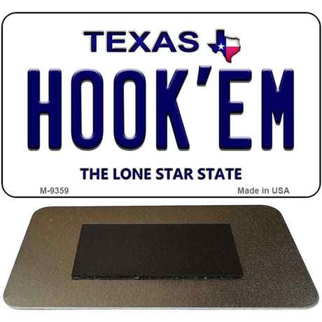 Hook'em Texas Novelty Metal Magnet M-9359