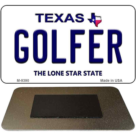 Golfer Texas Novelty Metal Magnet M-9390