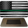 American Flag Thin Green Line Novelty Metal Magnet M-9421