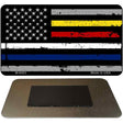 American Flag Police / Fire / EMS Novelty Metal Magnet M-9423