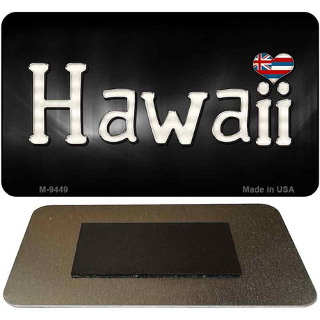 Hawaii Flag Script Novelty Metal Magnet M-9449