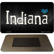 Indiana Flag Script Novelty Metal Magnet M-9452