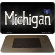 Michigan Flag Script Novelty Metal Magnet M-9460