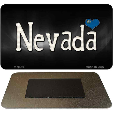 Nevada Flag Script Novelty Metal Magnet M-9466