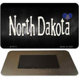 North Dakota Flag Script Novelty Metal Magnet M-9472