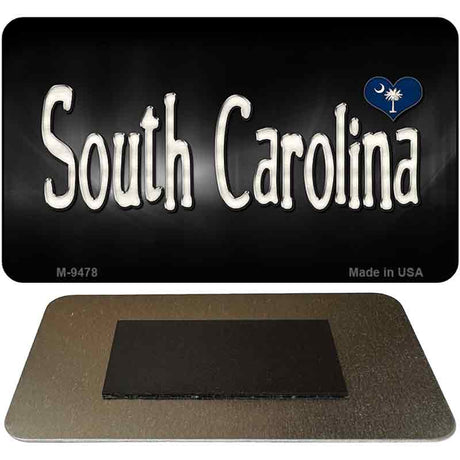 South Carolina Flag Script Novelty Metal Magnet M-9478