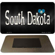 South Dakota Flag Script Novelty Metal Magnet M-9479