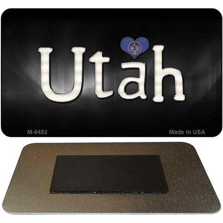 Utah Flag Script Novelty Metal Magnet M-9482