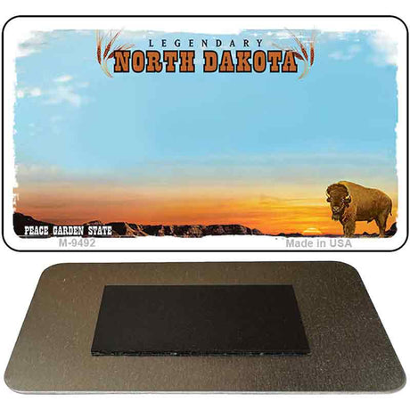 North Dakota State Blank Novelty Metal Magnet M-9492