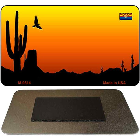 Sunset AZ Flag Arizona Western State License Plate Tag Magnet M-9514