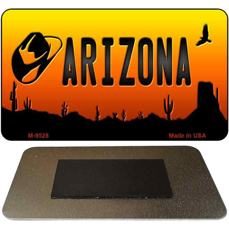 Cowboy Hat Arizona Scenic Novelty Metal Magnet M-9528