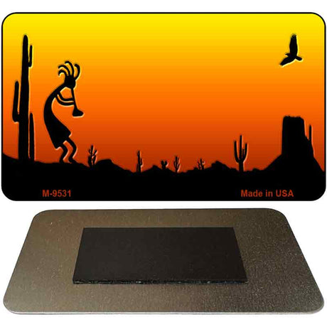 Kokopelli Sunset Arizona Western State License Plate Tag Magnet M-9531