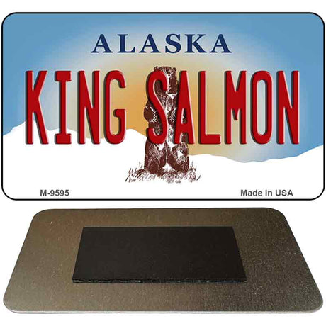 King Salmon Alaska State Novelty Metal Magnet M-9595