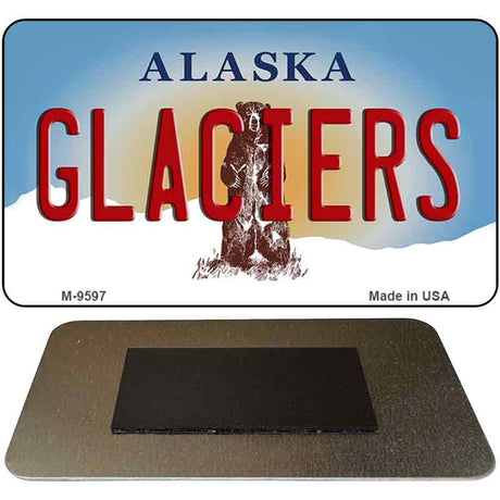 Glaciers Alaska State Novelty Metal Magnet M-9597