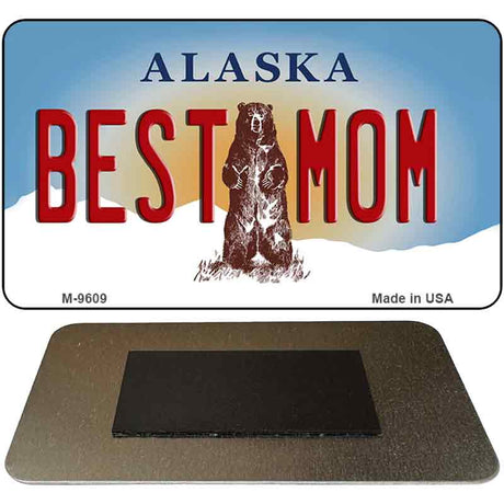 Best Mom Alaska State Novelty Metal Magnet M-9609