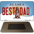 Best Dad Alaska State Novelty Metal Magnet M-9610