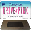 Drive Pink Connecticut Novelty Metal Magnet M-9642