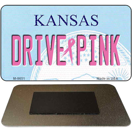 Drive Pink Kansas Novelty Metal Magnet M-9651