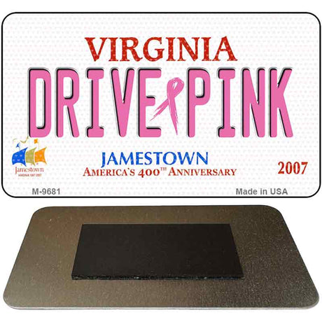 Drive Pink Virginia Novelty Metal Magnet M-9681