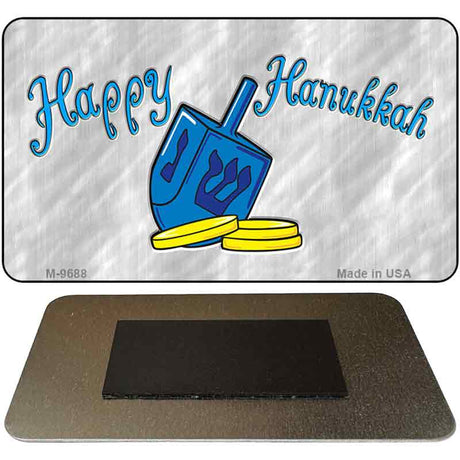 Happy Hanukkah Dreidel Novelty Metal Magnet M-9688