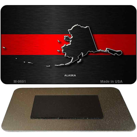 Alaska Thin Red Line Novelty Metal Magnet M-9691