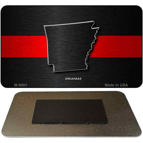 Arkansas Thin Red Line Novelty Metal Magnet M-9693