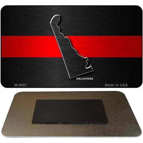 Delaware Thin Red Line Novelty Metal Magnet M-9697