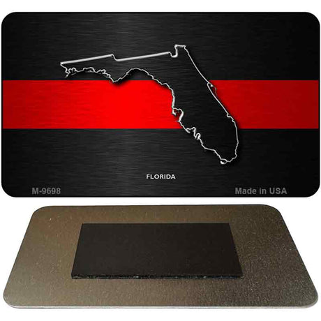 Florida Thin Red Line Novelty Metal Magnet M-9698