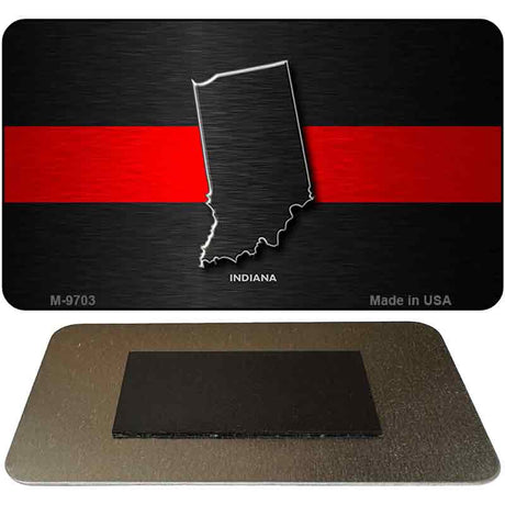 Indiana Thin Red Line Novelty Metal Magnet M-9703