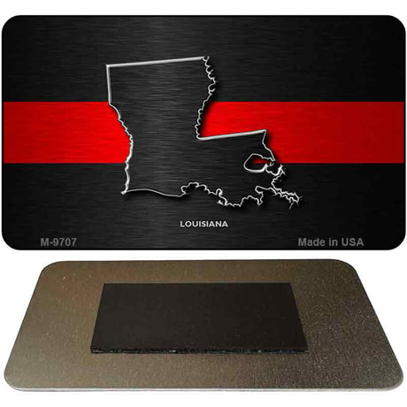 Louisiana Thin Red Line Novelty Metal Magnet M-9707