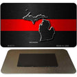 Michigan Thin Red Line Novelty Metal Magnet M-9711