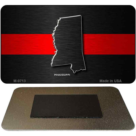 Mississippi Thin Red Line Novelty Metal Magnet M-9713