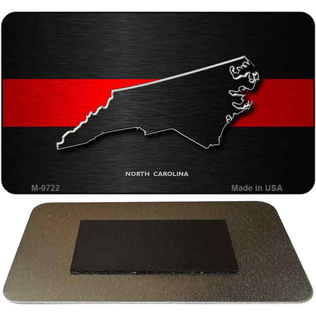 North Carolina Thin Red Line Novelty Metal Magnet M-9722