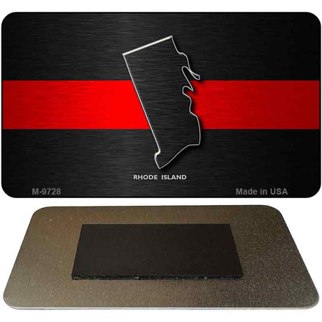 Rhode Island Thin Red Line Novelty Metal Magnet M-9728