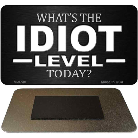 Idiot Level Novelty Metal Magnet M-9740