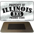 Property Of Illinois Novelty Metal Magnet M-9754