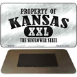 Property Of Kansas Novelty Metal Magnet M-9757