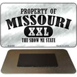 Property Of Missouri Novelty Metal Magnet M-9766