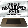 Property Of Oklahoma Novelty Metal Magnet M-9777