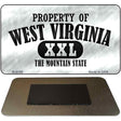 Property Of West Virginia Novelty Metal Magnet M-9789