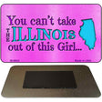 Illinois Girl Novelty Metal Magnet M-9804