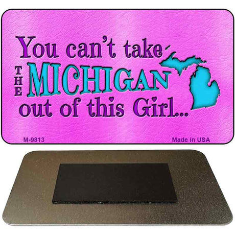 Michigan Girl Novelty Metal Magnet M-9813