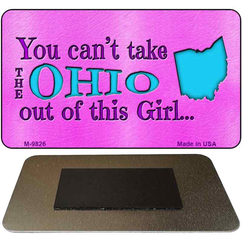 Ohio Girl Novelty Metal Magnet M-9826