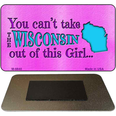 Wisconsin Girl Novelty Metal Magnet M-9840