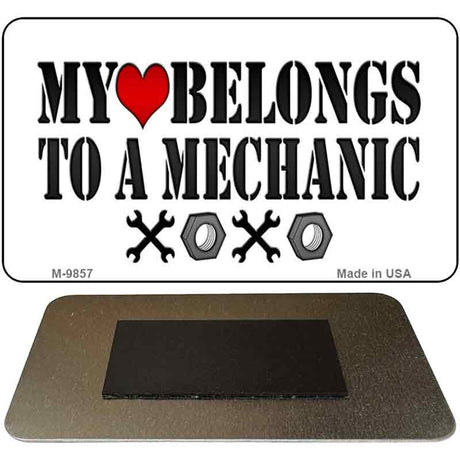 Heart Belongs To Mechanic Novelty Metal Magnet M-9857