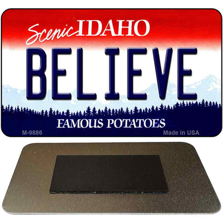 Believe Idaho State Metal Novelty Magnet M-9886